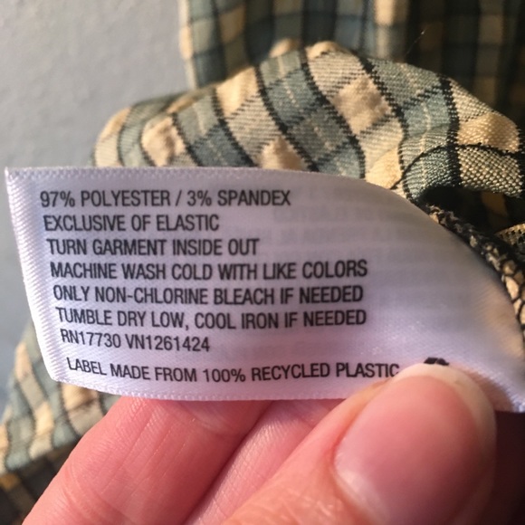 Apron style plaid Dress size Lg. - Picture 4 of 4